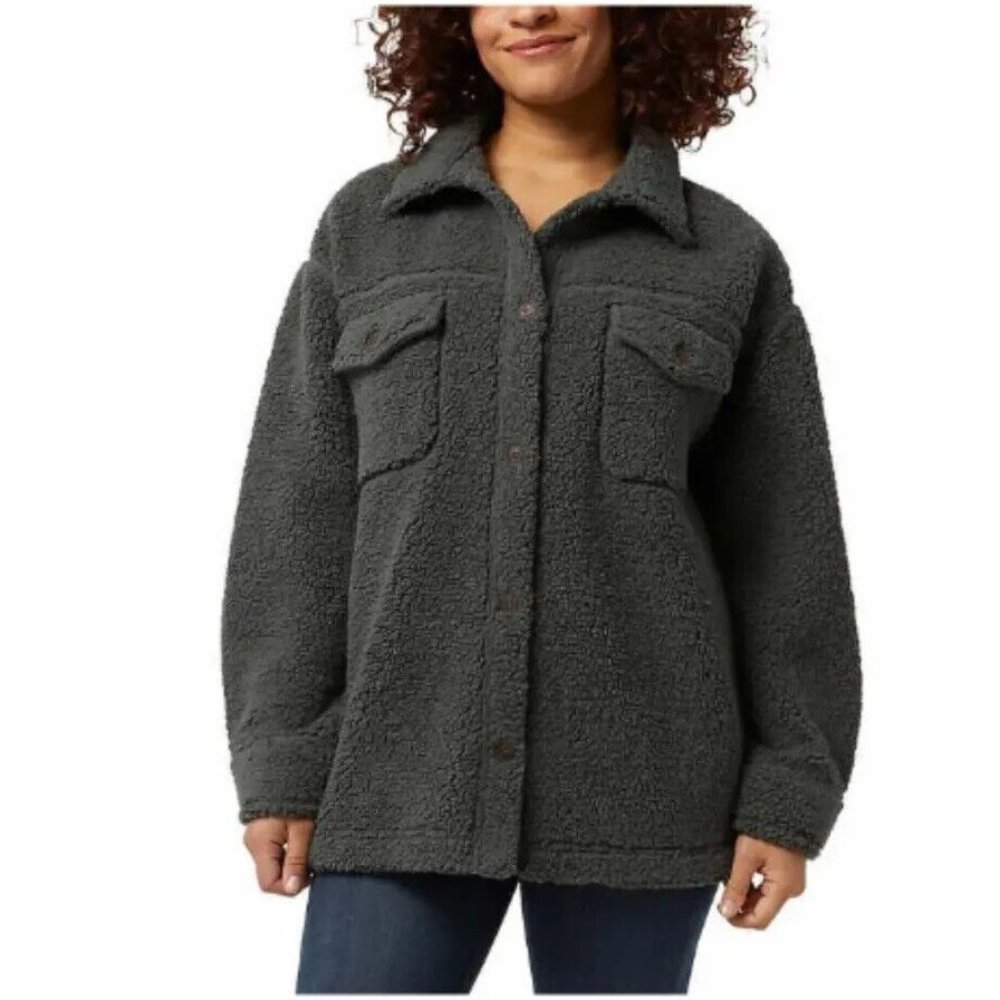 32 DEGREES 1614678 UNEXPORED GREY COZY SHIRT JACKET M/L
